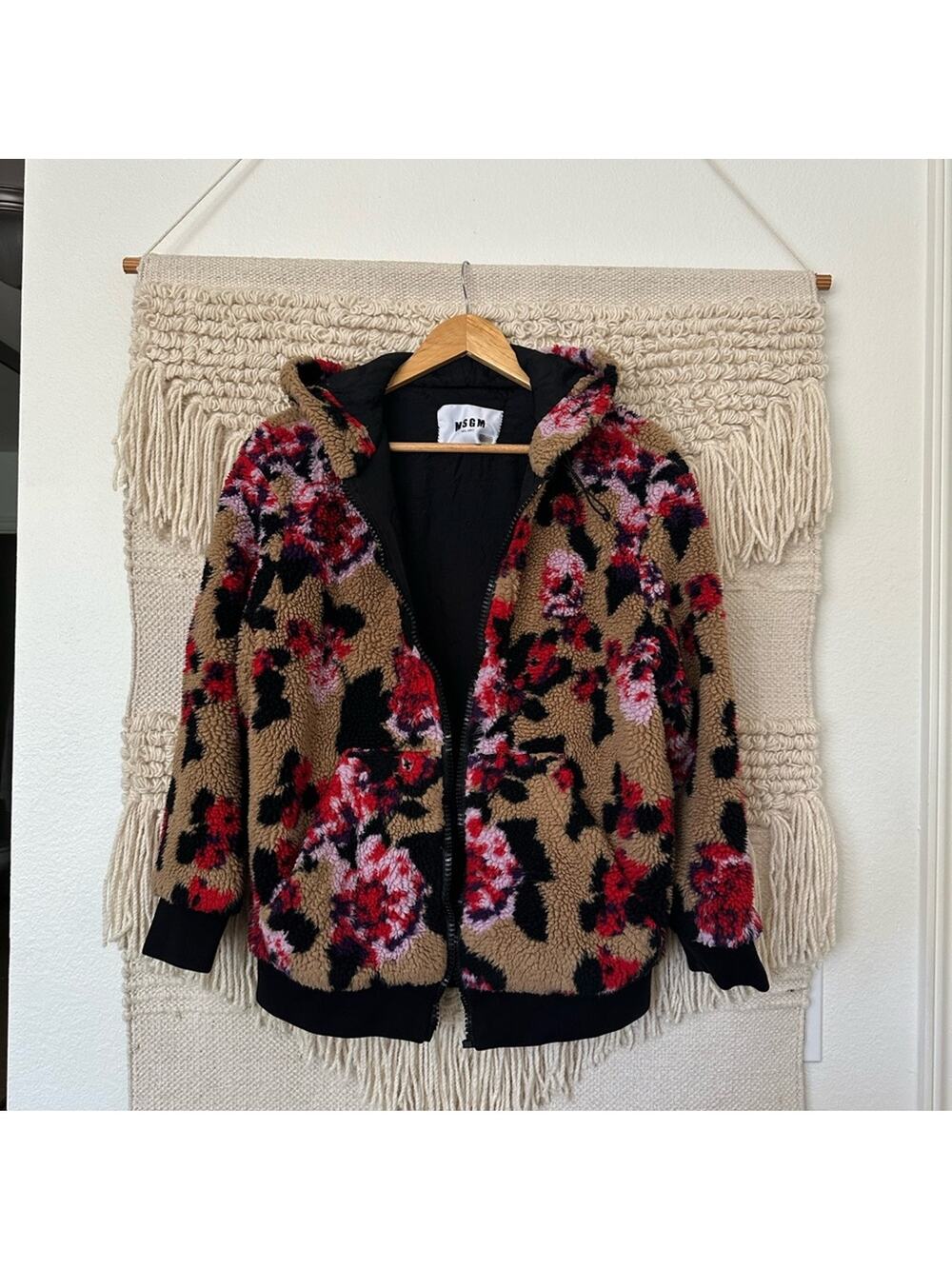 MSGM Giubbino Faux Sherling Jacket